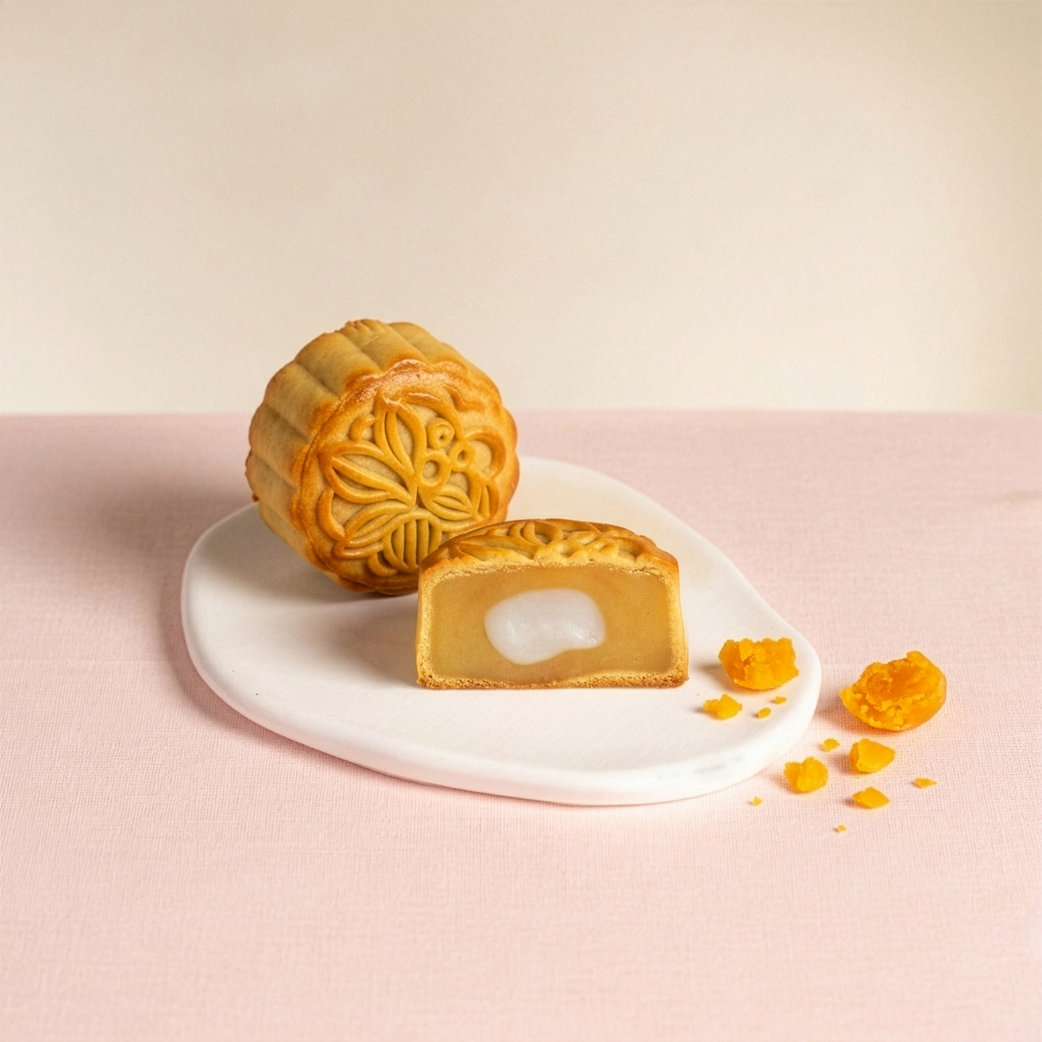 Mini Egg Custard Mooncake with Mochi